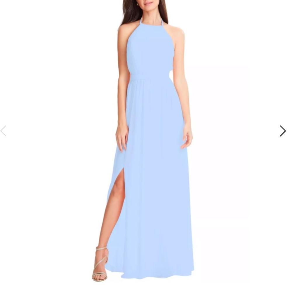 Bill Levkoff Slate Bridesmaid Dress